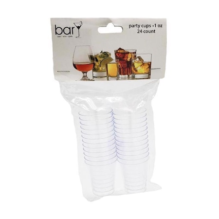 Bary3 BarY3 1 oz Clear Polyester Disposable Shot Glass BAR-0329